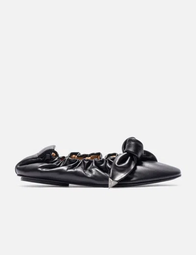 Toga Black Soft Leather Ballet