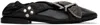 Toga Ssense Exclusive Black Cross Strap Ballerina Flats In Aj928 Black
