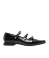 Toga Ssense Exclusive Brown Pointed Toe Ballerina Flats In Black