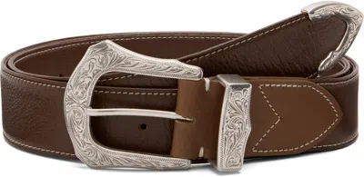 Toga Brown Buckle Wide Belt
