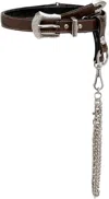 Toga Brown Chain Key Ring Belt In Multi