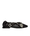 Toga Cross Strap Ballet In Black