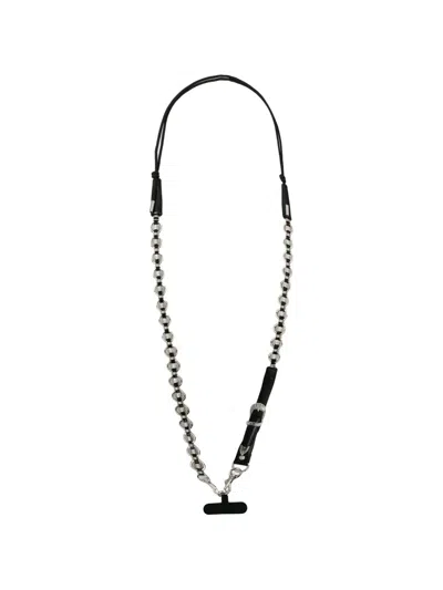 Toga Buckle Chain Phone Strap In Silver