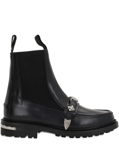 Toga Buckle-embellished Chelsea Boots In Black