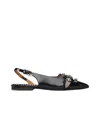 Toga Buckle-embellished Slingback Mules In Black