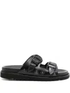 Toga Stud-embellished Leather Slides In Black