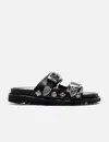 Toga Buckle Sandals In Black
