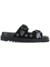 Toga Ssense Exclusive Black Buckle Sandals In Black