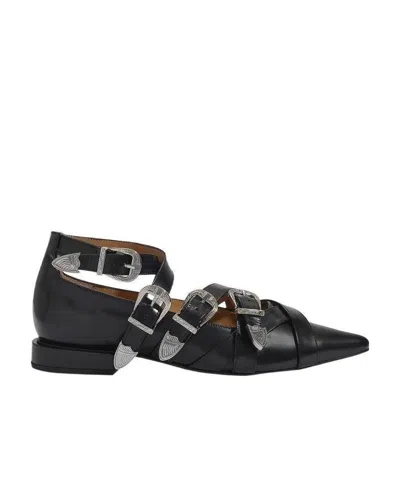 TOGA TOGA PULLA BUCKLED POINTED TOE LOAFERS