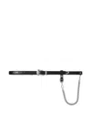 Toga Chain-buckle Leather Belt In Black