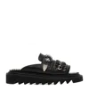 Toga Black Chain Sandals In Black