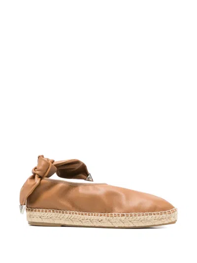 Toga Chain-link Knotted Espadrilles In Brown