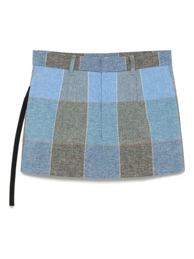 Toga Checked Skirt