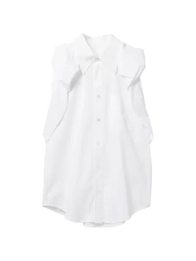 Toga Chest Pouch Pocket Shirt In White