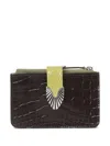 Toga Crocodile-effect Zip Cardholder In Black