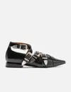 Toga Cross Strap Flat In Black