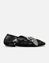 Toga Cross Strap Mesh Ballet In Black
