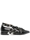 Toga Cross Strap Flat In Black