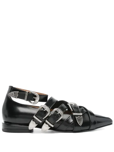 TOGA DECORATIVE-BUCKLE BALLET FLATS