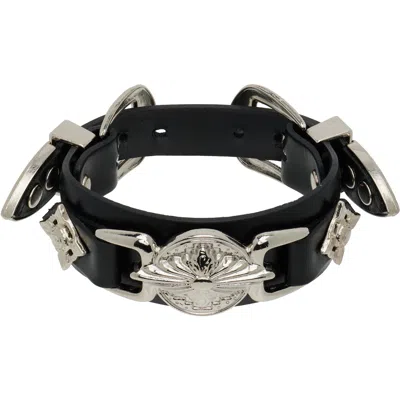 Toga Double Buckle Bangle Bracelet In 26 Black
