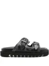 Toga Embellished-buckle Sandals In Black