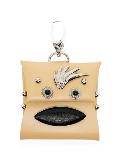 Toga Embellished Leather Coin Purse In Neutral