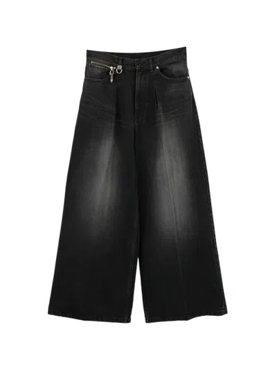 Toga Faded Wide-leg Jeans In Black