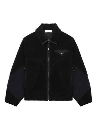 Toga Fleece-panelled Jacket In Black