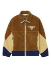 Toga Fleece-panelled Jacket In Brown