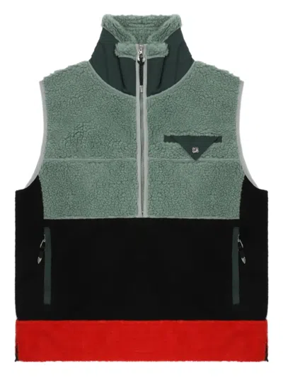 Toga Fleece Panelled Vest In Multi