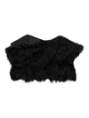 Toga Fringe Tulle Top In Black