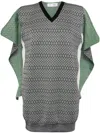 Toga Geometric-intarsia Vest In White