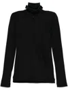 Toga Glossy Rib Top In Black