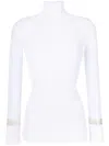 Toga Stricktop Mit Stehkragen In White