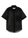 Toga High Twist Gauze Shirt In Black