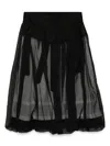 Toga High Twist Gauze Skirt In Black
