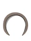 Toga Houndstooth Metal-embellished Headband In Brown