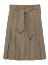 Toga Houndstooth Pattern Skirt In Brown