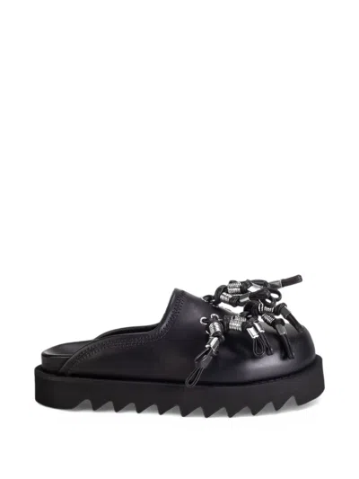 Toga Industrial Tassel Platform Mules In Black