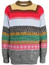 Toga Intarsia-knit Crew-neck Jumper In Multicolour
