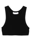 Toga Knitted Cropped Top In Black