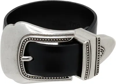 Toga Leather Bangle Bracelet In Black