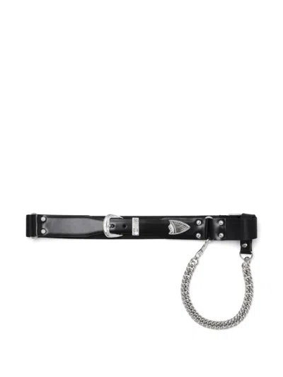 Toga Leather Belt In Black