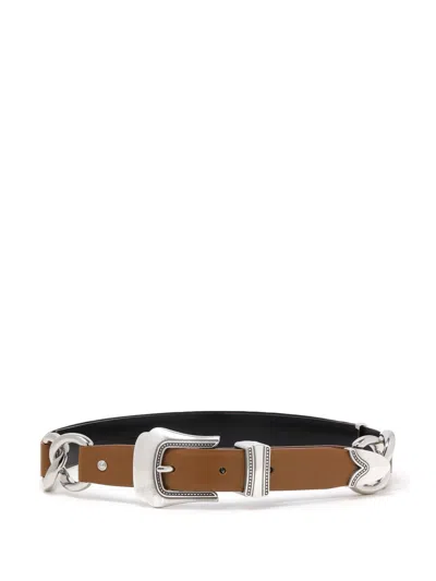 Toga Leather Belt In Brown