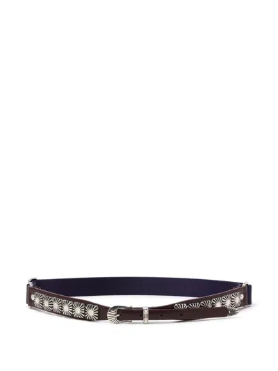 Toga Leather Belt In Brown