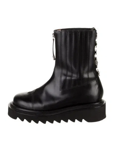 Pre-owned Toga Leather Boots In Black