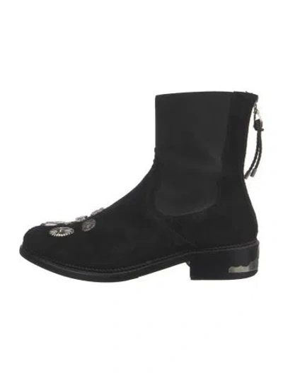 Pre-owned Toga Leather Boots In Black