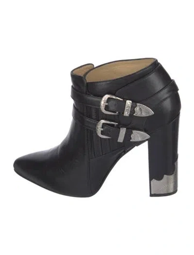 Pre-owned Toga Leather Boots In Black
