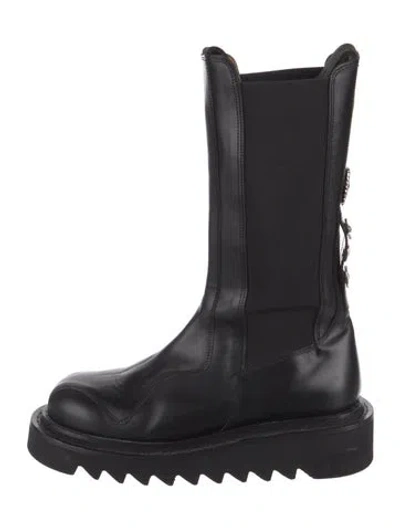 Pre-owned Toga Leather Chelsea Boots In Black