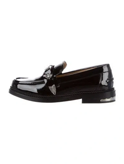 Pre-owned Toga Leather Loafers In Black